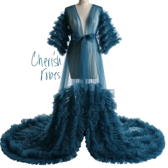 Valentina tulle robe gown maternity dresses